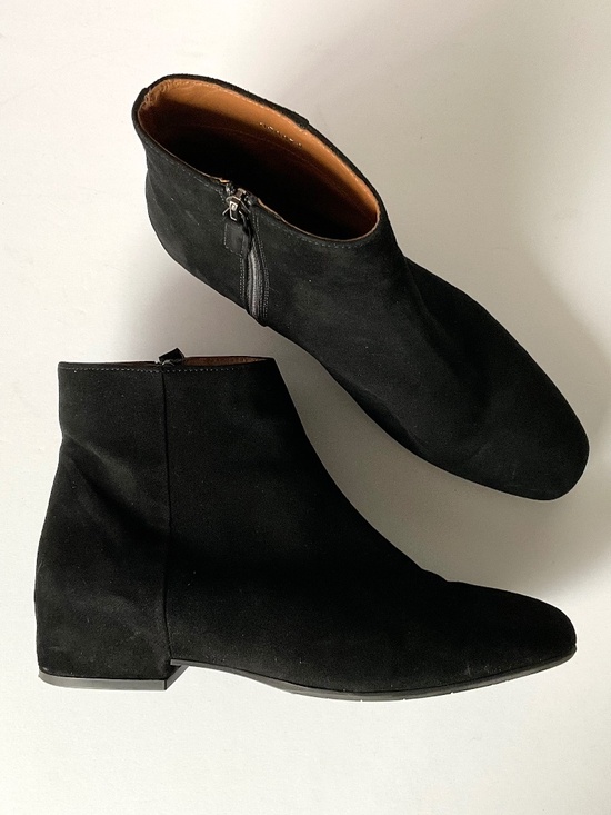Aquatalia Shoes - AQUATALIA Ulyssa Ankle Boot Black Suede Hidden Wedge Heel Size 8.5
